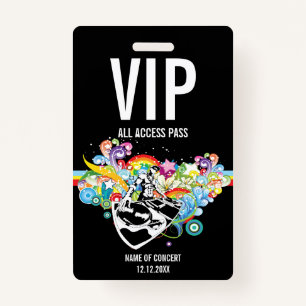 VIP All Access Concert Pass ID Badge