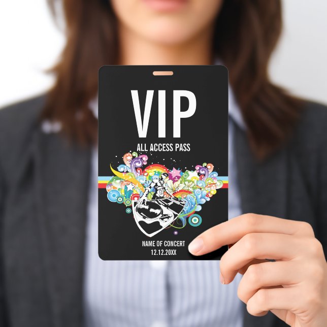 VIP All Access Concert Pass ID Badge (Presented)