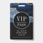 VIP All Access Event Metallic Navy Gold Agate
