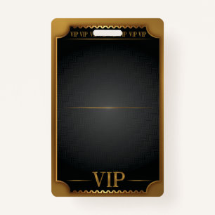 VIP ALL ACCESS Gold Pass BLANK Customise Yourself ID Badge