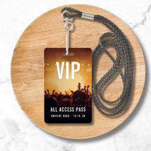 VIP All Access Name Photo Custom Concert ID Badge