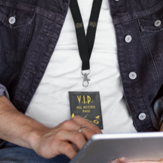 VIP All Access Pass at Musical Event Vertical Badg ID Badge
