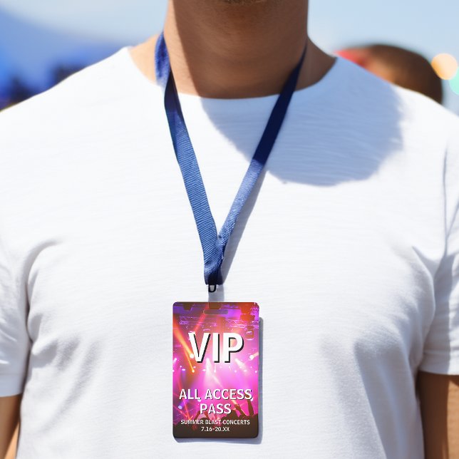 VIP All Access Pass Concert Event ID Badge (VIP All Access Pass Concert Event Badge)