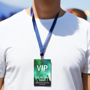 VIP All Access Pass Concert Event ID Badge