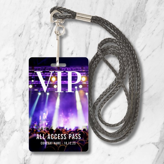 VIP All Access Pass Concert Event ID Badge (Creator Uploaded)