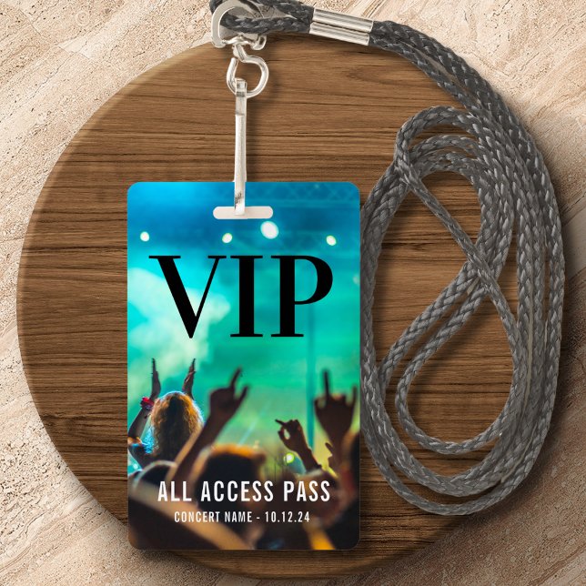 VIP All Access Pass Concert Event ID Badge (Creator Uploaded)