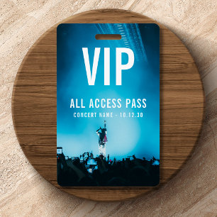VIP All Access Pass Concert Event Personalised ID Badge