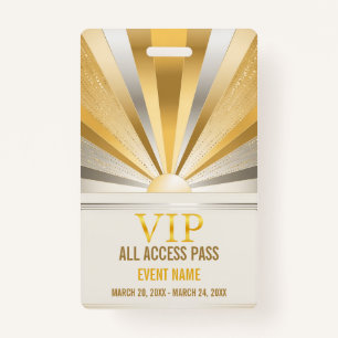 VIP All Access Pass Event ID Badge