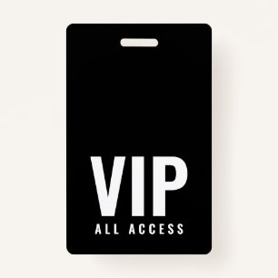 VIP All Access QR Code Event Photo ID ID Badge