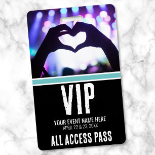 VIP All Access Special Event ID Badge