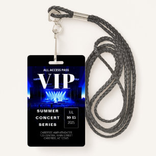 VIP Backstage Pass QR Code Concert Badge ID Badge