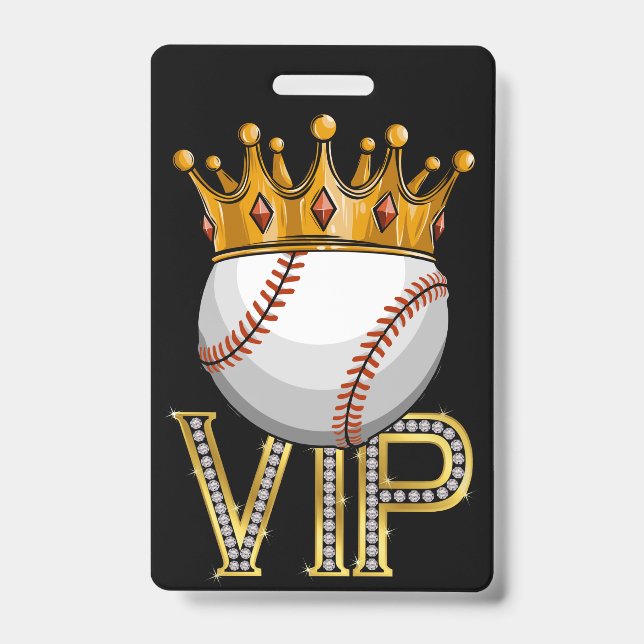 VIP Baseball Lanyard Badge ID Badge (Front)