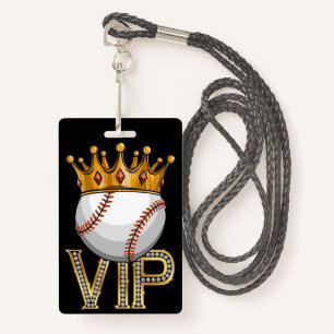 VIP Baseball Lanyard Badge ID Badge