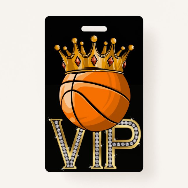 VIP Basketball BADGE ID Badge (Front)