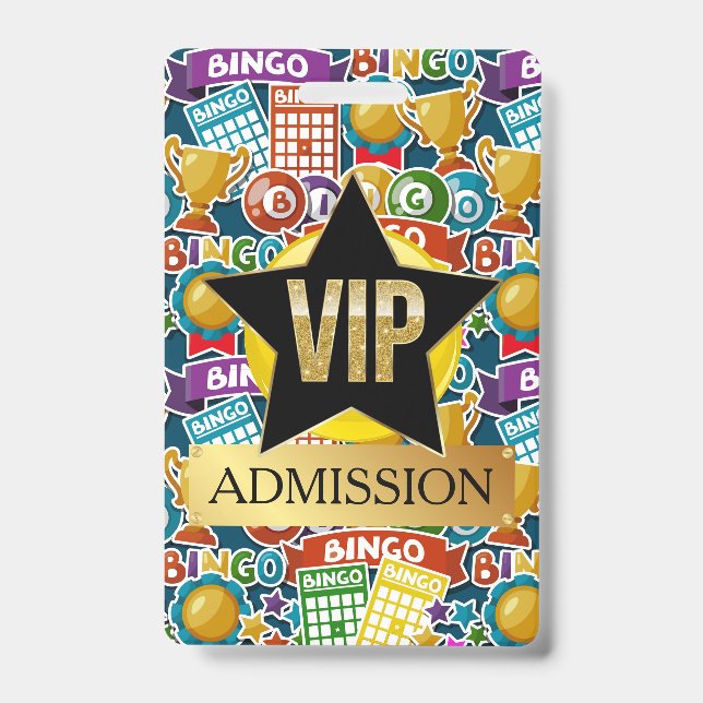 VIP BINGO  ID BADGE (Front)