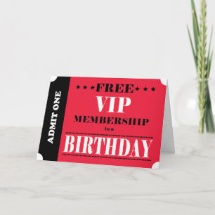 VIP Birthday Membership Card