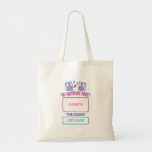 VIP Birthday Party Neon Squad Personalised Guest N Tote Bag