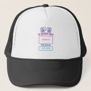 VIP Birthday Party Neon Squad Personalised Guest N Trucker Hat
