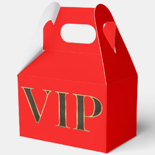 VIP Black Gold Red Favour Gift Box