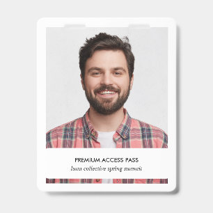 VIP Conference Photo Access Pass Design ID Badge