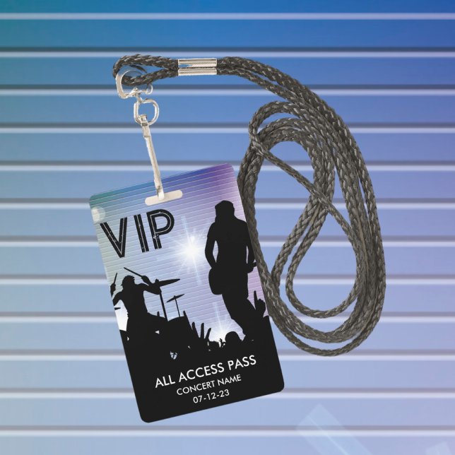 VIP Custom All Access Concert Badge ID Badge (Creator Uploaded)