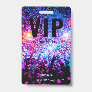 VIP Custom Event or Concert Name All Access ID Badge