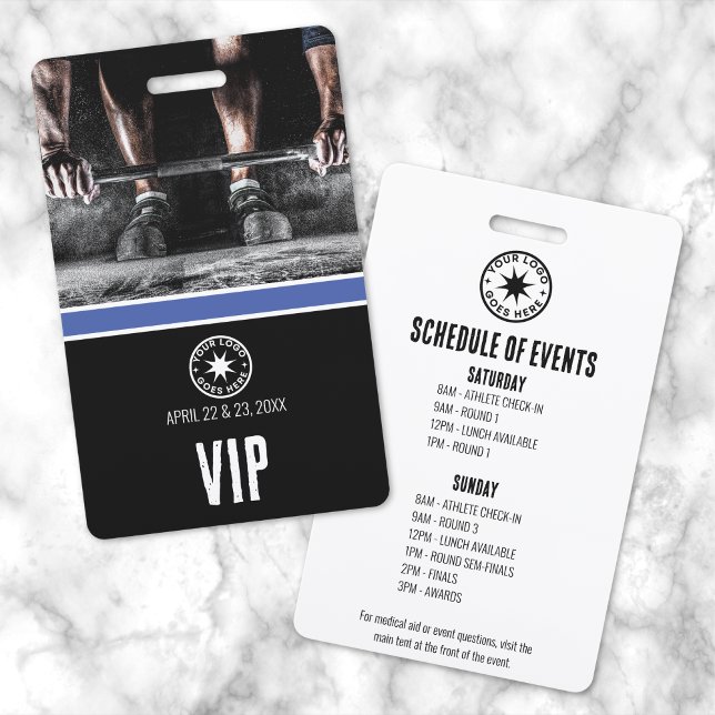 VIP Fitness Event ID Badge (VIP Event Badge)