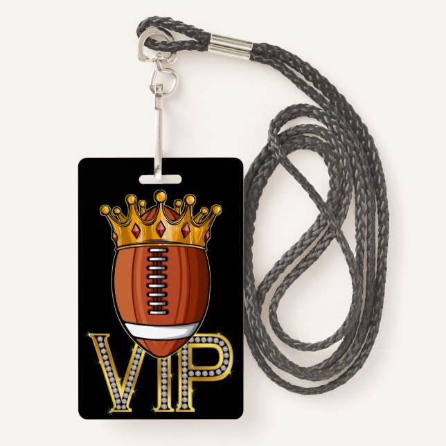 VIP Football Lanyard Badge ID Badge (Front with Lanyard)