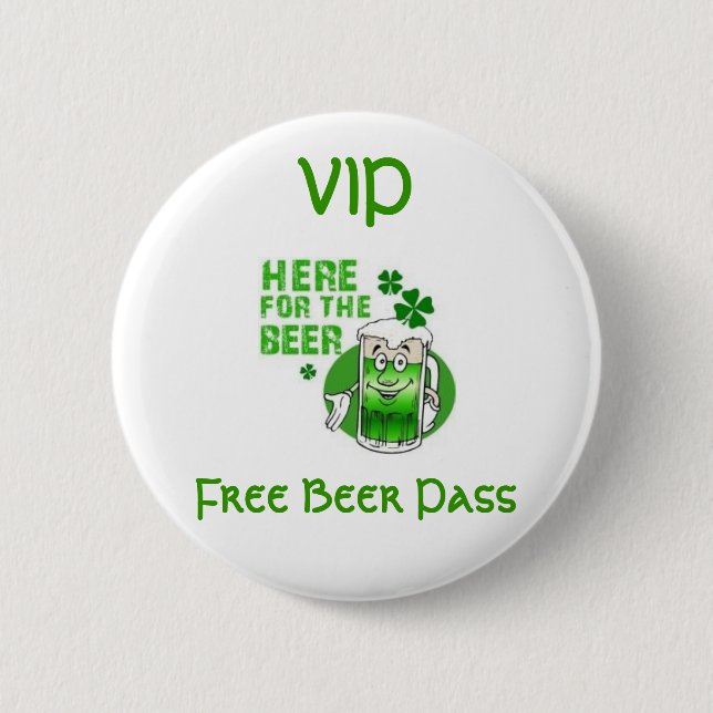 VIP Free Beer Button (Front)