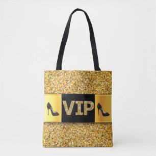 VIP Gold Diamonds High Heels Tote Bag