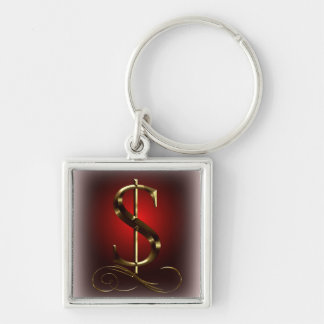 $ VIP Gold  in red and black Key Ring