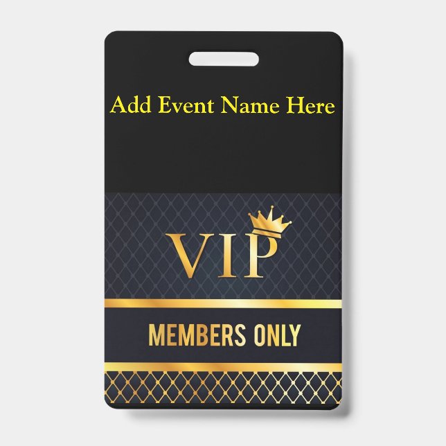 VIP ID BADGE (Front)
