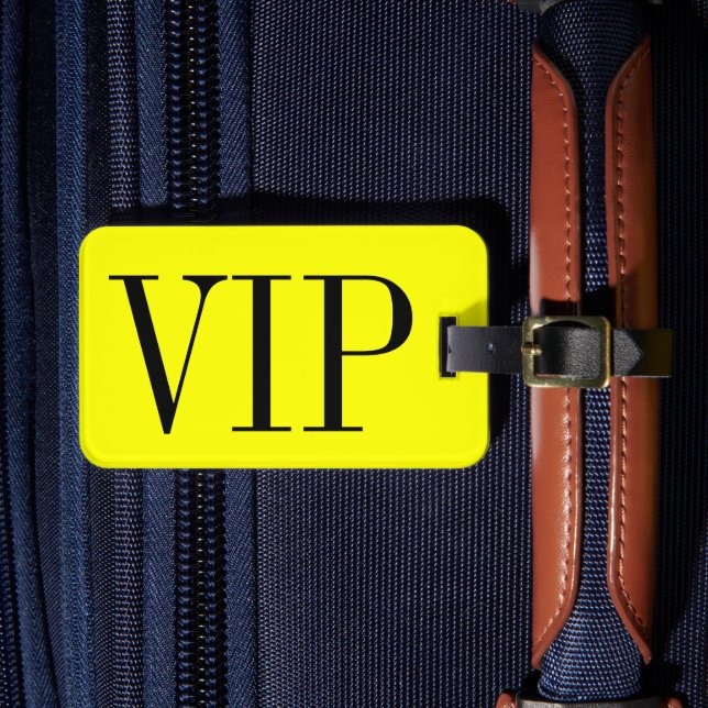 VIP luggage tag for bags and suitcases (Front Insitu 4)