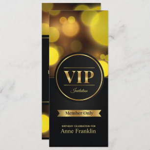 VIP member only birthday party invitation