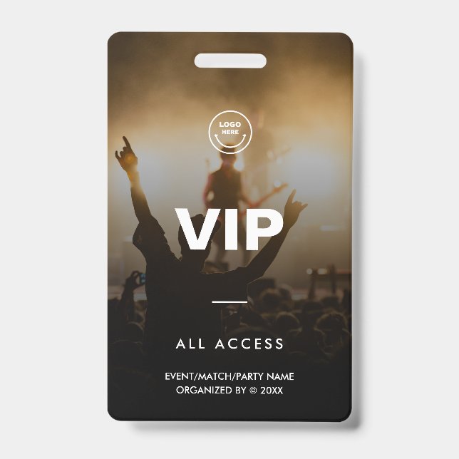 VIP Music Festival Match Party All Access ID Badge (Front)