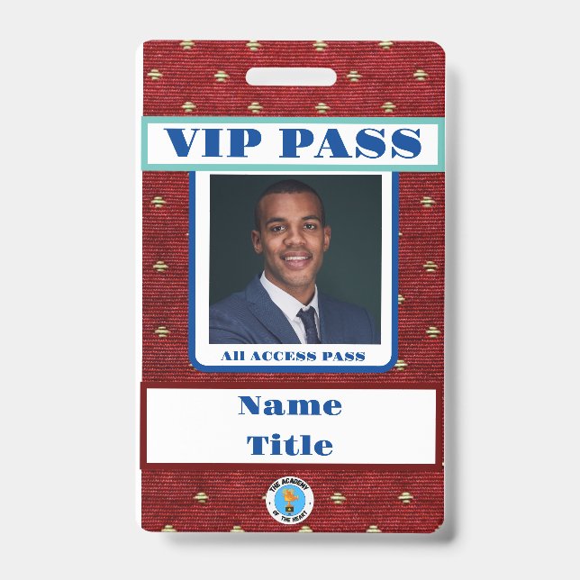 VIP PASS Badge ID Badge (Front)