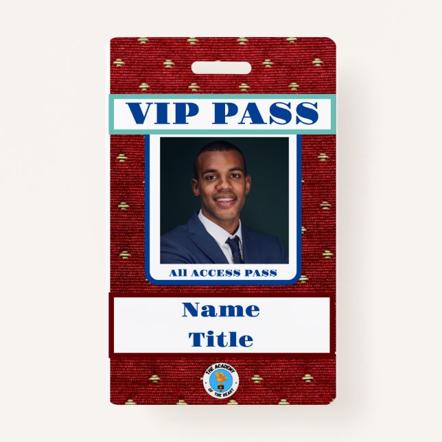 VIP PASS Badge ID Badge (Front)