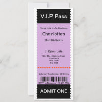 VIP Pass Party Admission Ticket