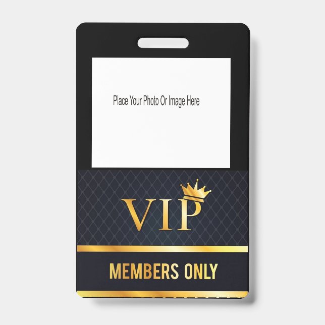 VIP Photo ID Badge (Front)