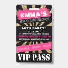 VIP Pink & Gold Any Event Pass Custom Wording