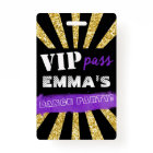 VIP Purple & Gold Any Event Pass Birthday Invite