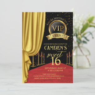 VIP, Red Carpet Birthday, Hollywood Birthday, Swee Invitation