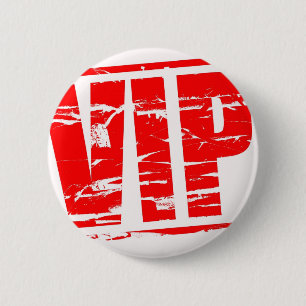 VIP rubber stamp effect 6 Cm Round Badge