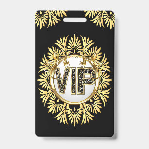 VIP - See Back  Badge ID Badge
