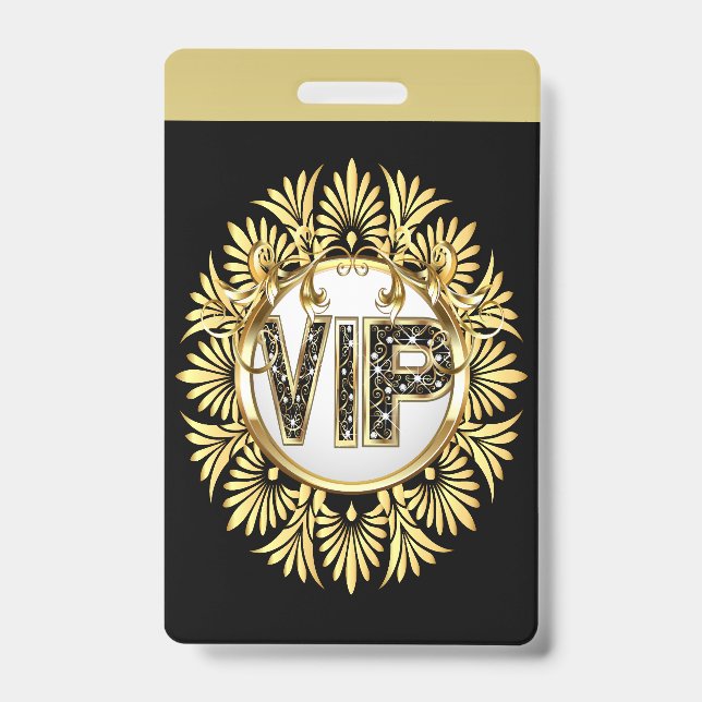 VIP - See Back  Badge ID Badge (Front)
