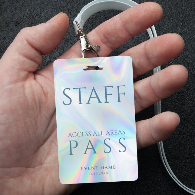 VIP Staff Holographic All Access Pass Concert ID Badge (Holographic Staff All Access Events Badge)