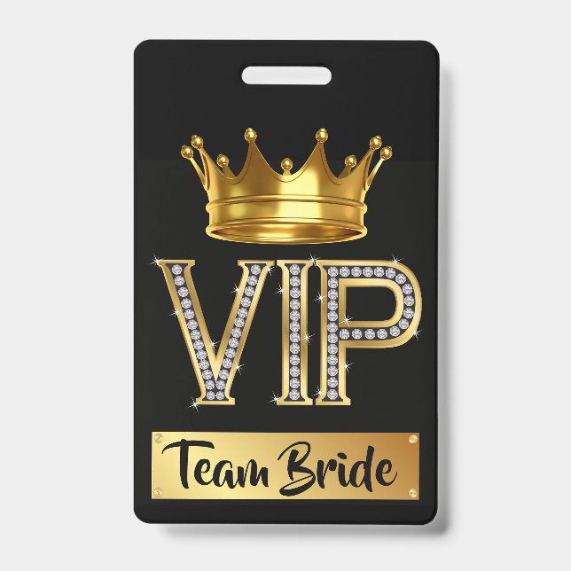 VIP Team Bride ID Badge (Front)