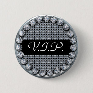 VIP template button with silver and diamonds