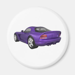 Viper Hard-Top Muscle Car: Purple Finish Magnet