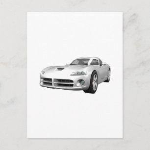 Viper Hard-Top Muscle Car: White Finish Postcard